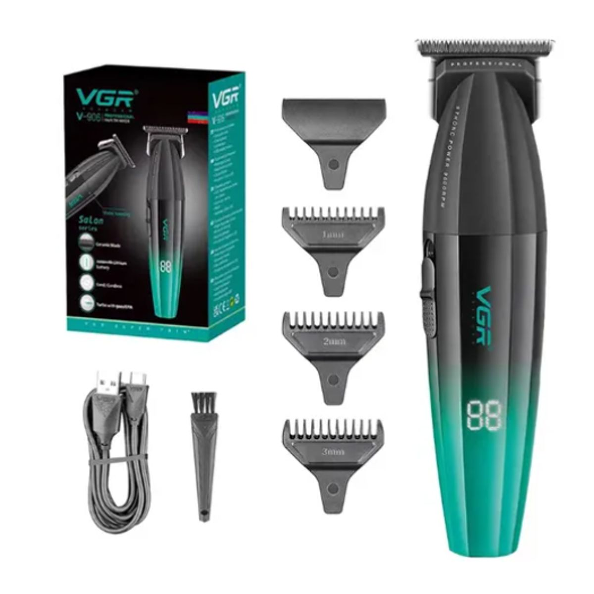 GENERICO - Máquina Patillera Profesional Vgr V-906 Magnetico 9000 Rpm