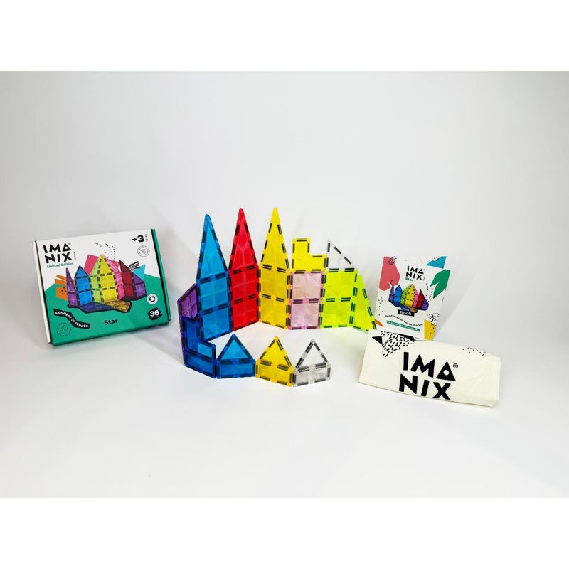 IMANIX - Imanix Juego 36 Piezas Magnéticas Star