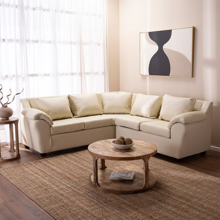 Sofa Seccional Cattaleya Pu 3-2 Beige
