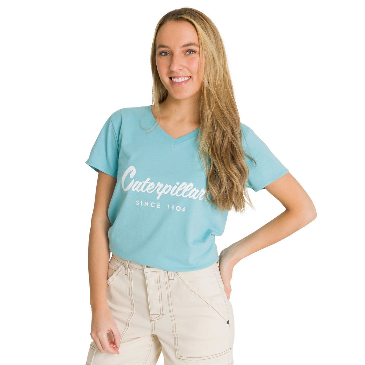 CAT - Polera Manga Corta Mujer Since 1904 Celeste CAT