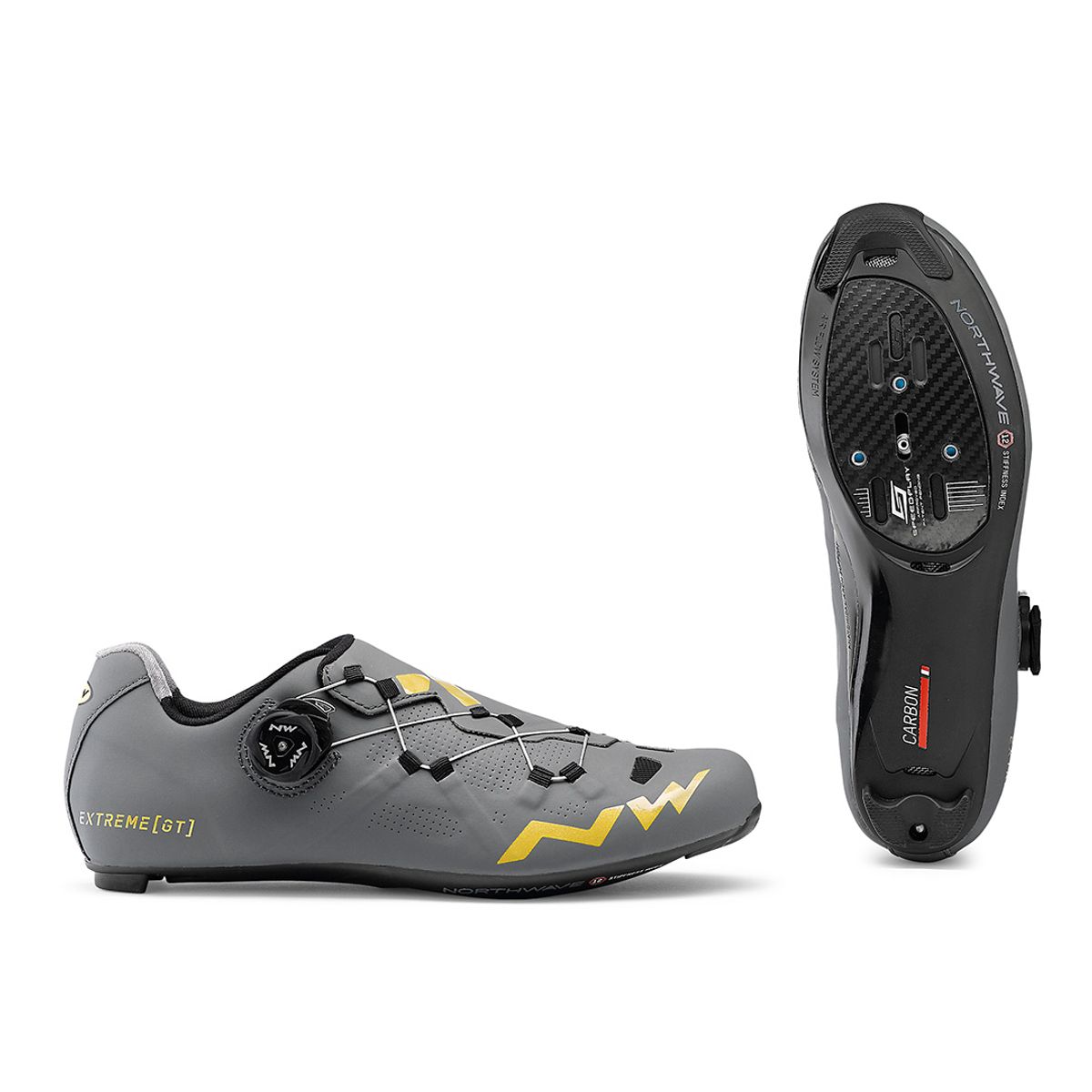360 - Zapatillas Ciclismo Ruta Northwave® Extreme GT Morph Carbon Greygold