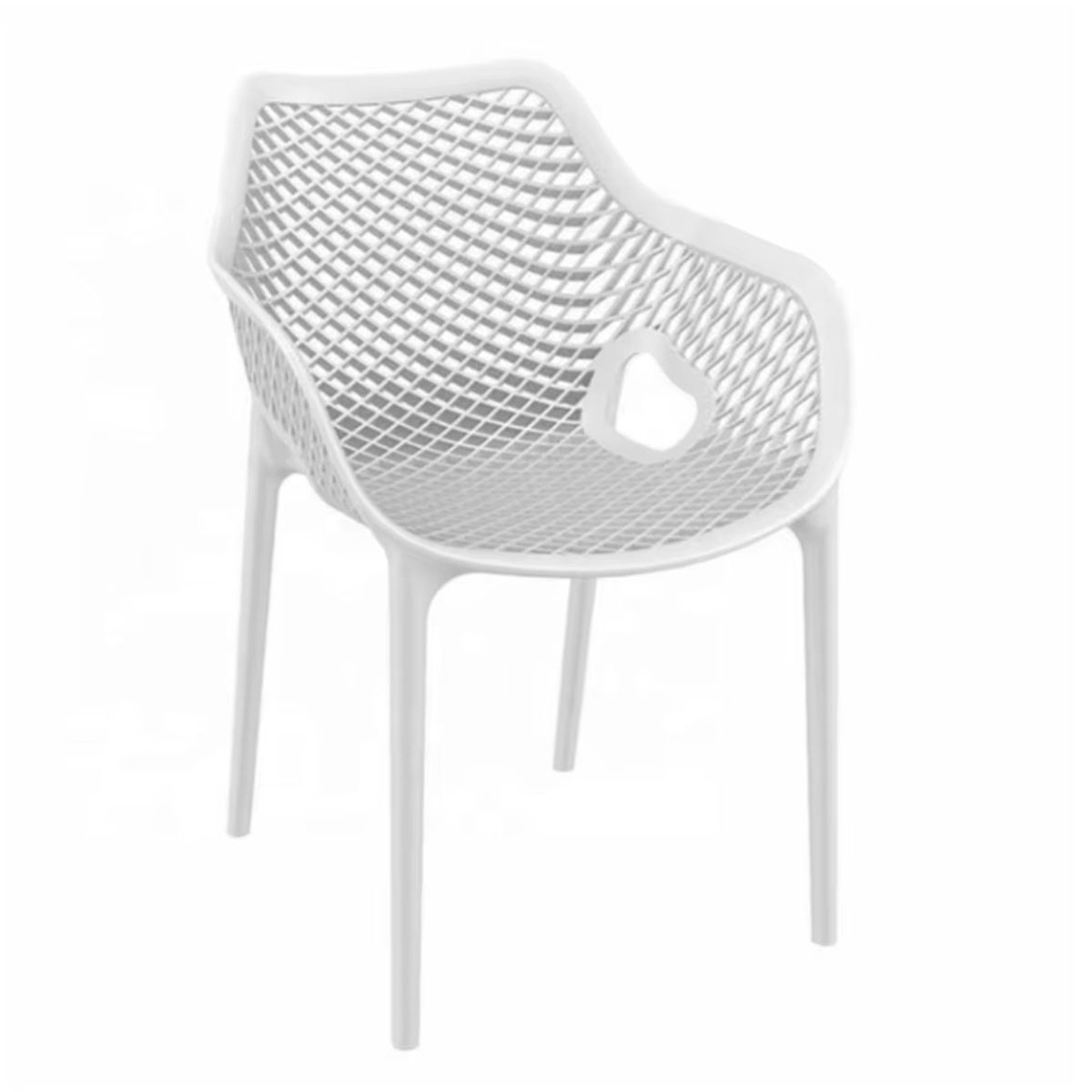 HABITA2 CHILE - Pack 2 Butaca Silla con Apoyabrazos Polipropileno City - Negro