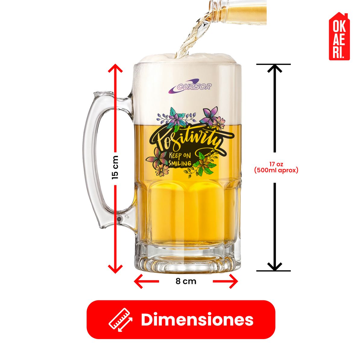 CURSOR - Shoperos Transparentes 17oz vasos Chopero