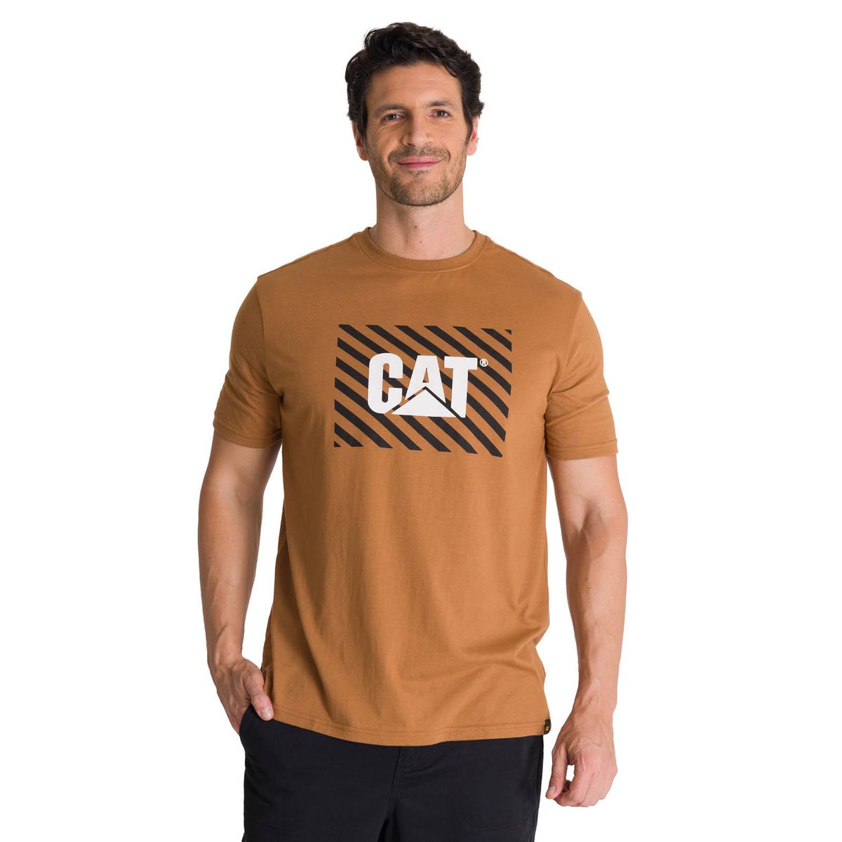 CAT - Polera Manga Corta Hombre Everyday Workwear Café CAT