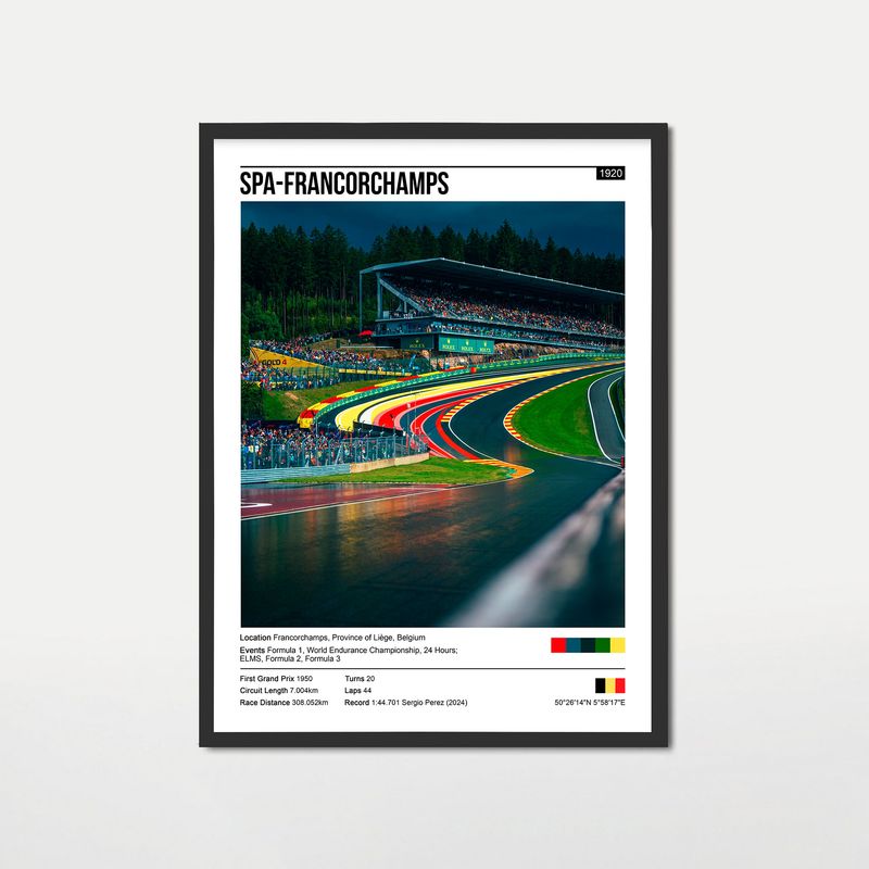 GENERICO - Cuadro Spa Francorchamps Bélgica Formula 1