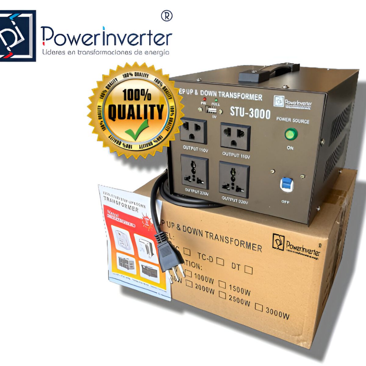 GENERICO - Transformador 220v A 110vac 5000w Bidireccional Profesional