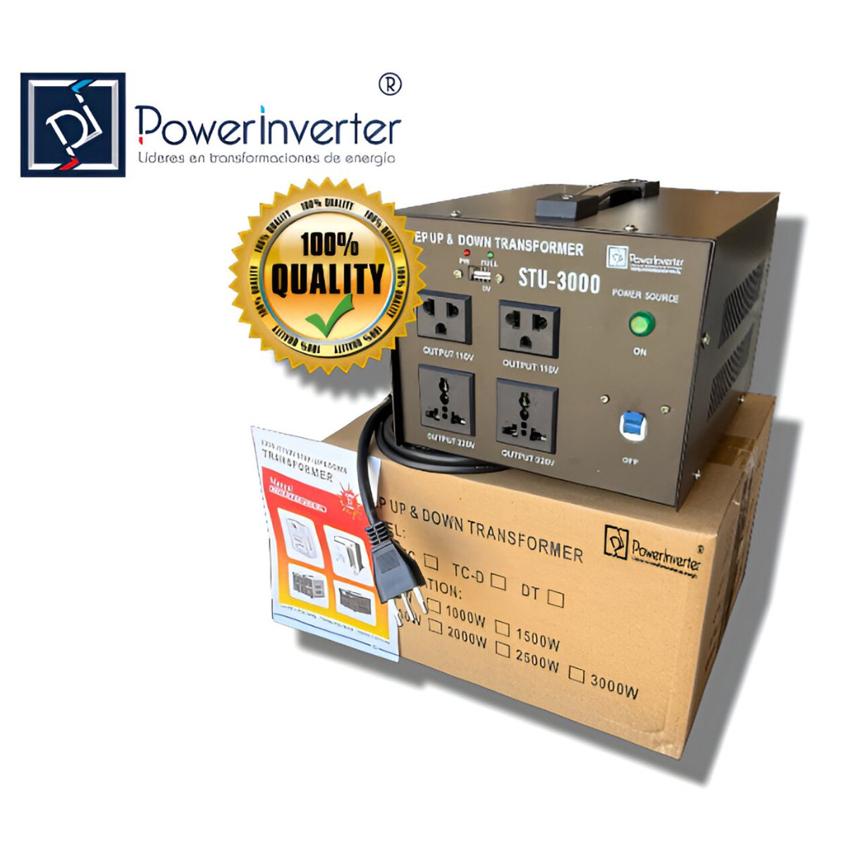 GENERICO - Transformador 220v A 110vac 5000w Bidireccional Profesional