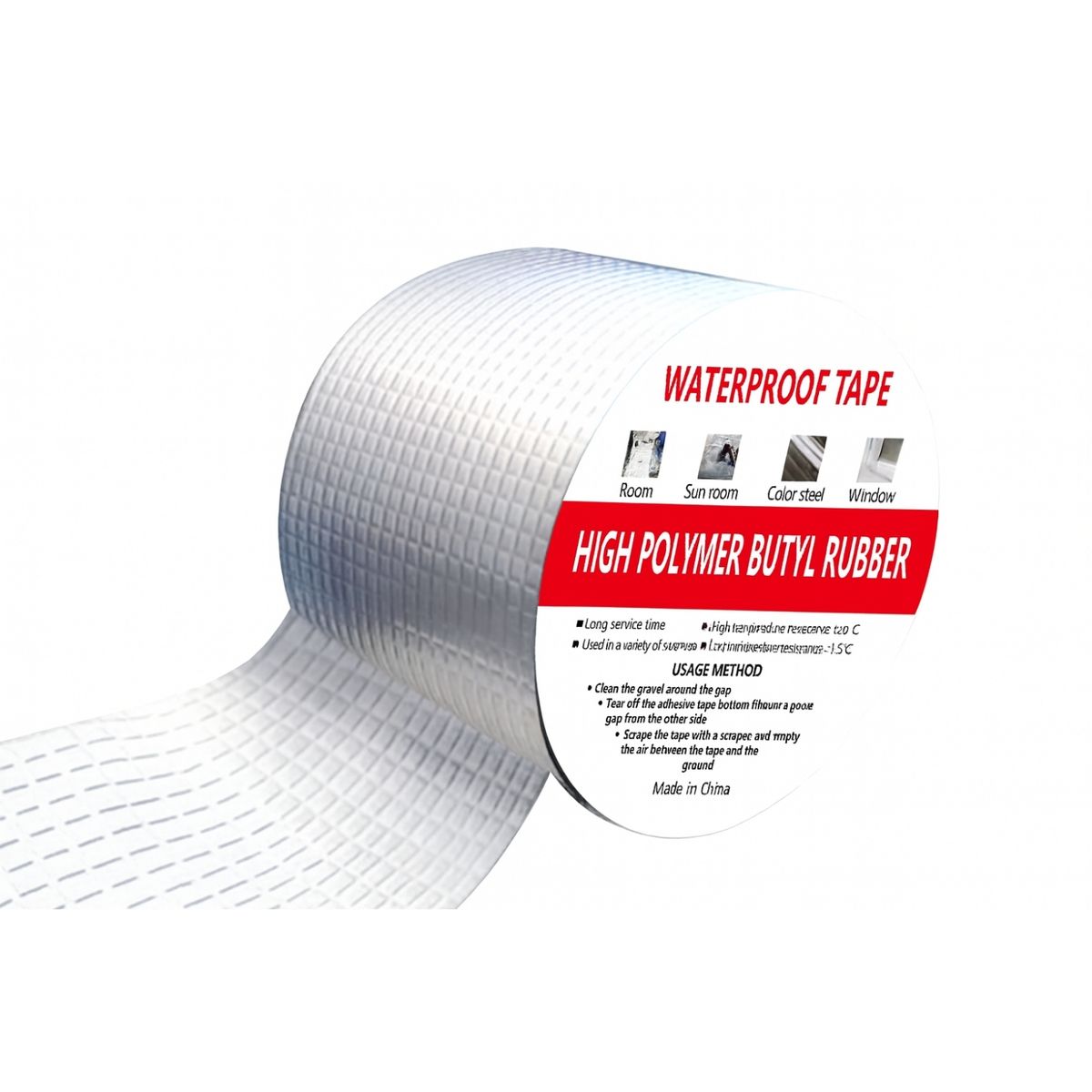 GENERICO - Cinta Sellador Butilo Techo Gotera Impermeable 100mm X 10m