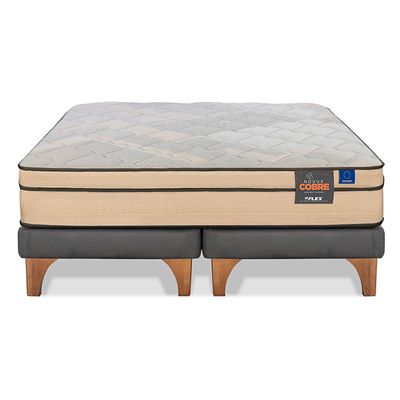 Imagen 2 del producto Cama Europea Novus Cobre 2 Plazas Box Base Dividida