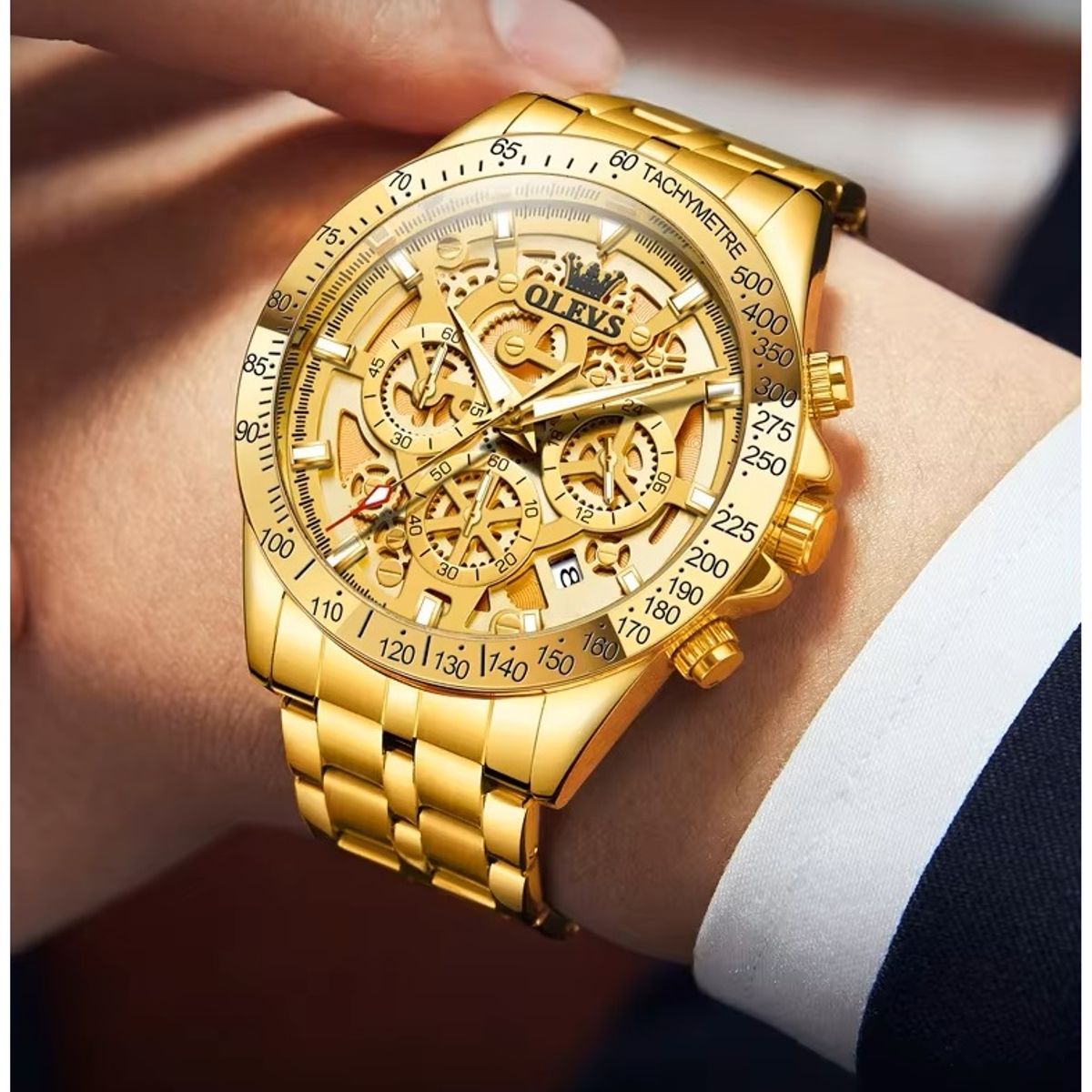 GENERICO - Reloj de Pulsera Hombre Elegante Clásico de Lujo Acero Inoxidable