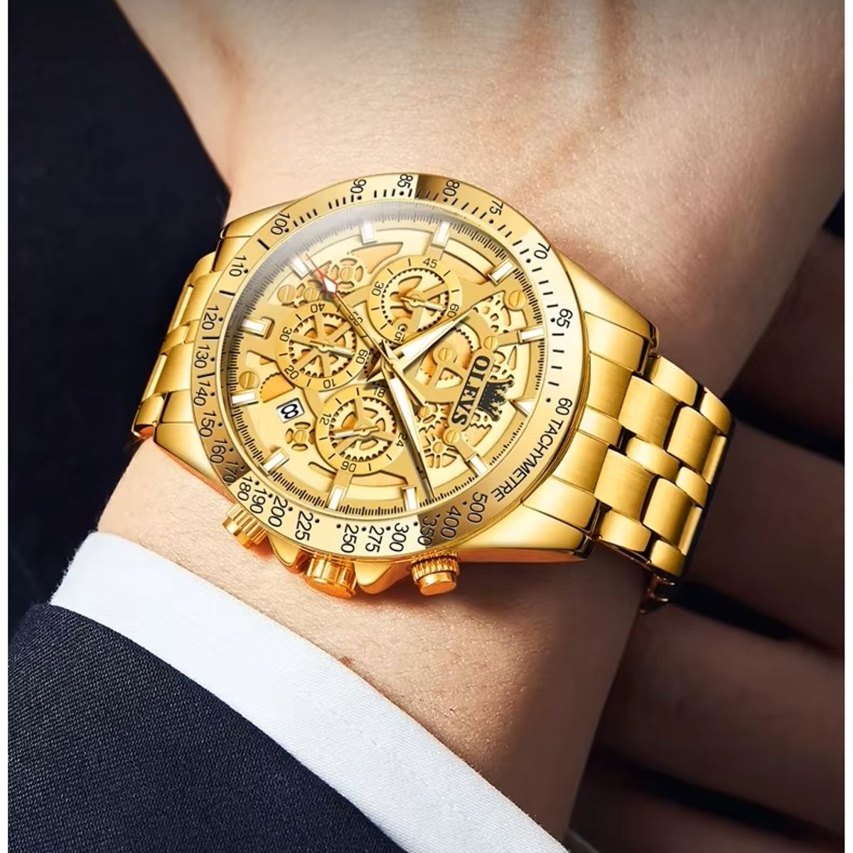 GENERICO - Reloj de Pulsera Hombre Elegante Clásico de Lujo Acero Inoxidable