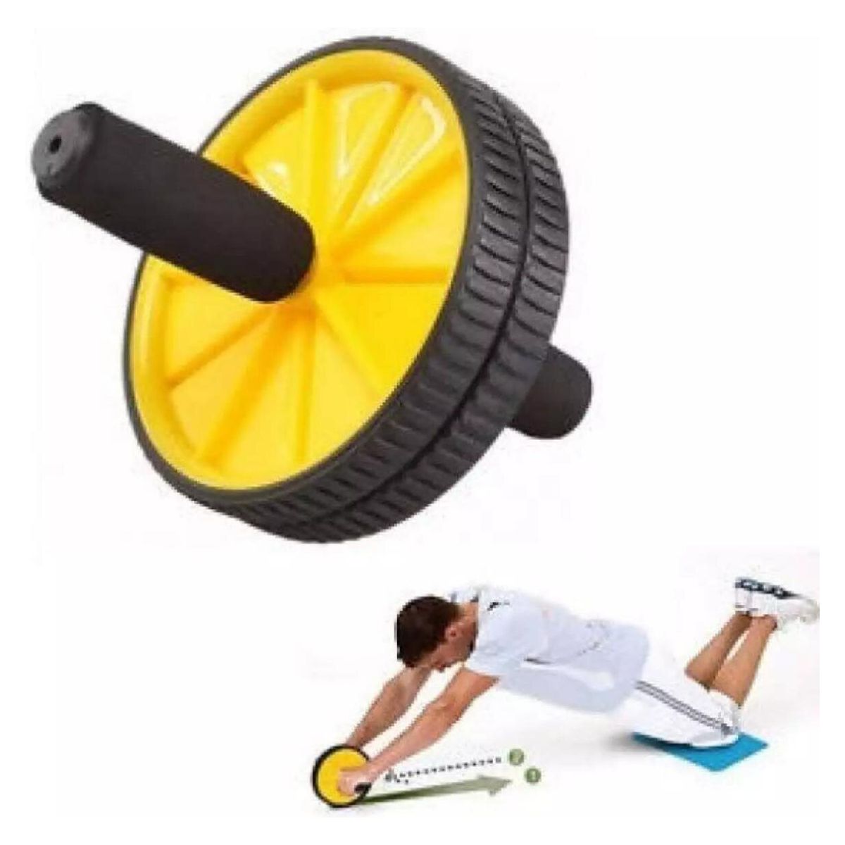 GENERICO - Rueda Abdominal Rodillo  Tapete Ejercicio