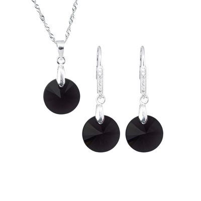 Imagen 2 del producto Conjunto Madrid Plata 925 creado con cristales de Swarovski® Jet