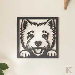 GENERICO - Cuadro Decorativo de Perro Westie 30x30 cm