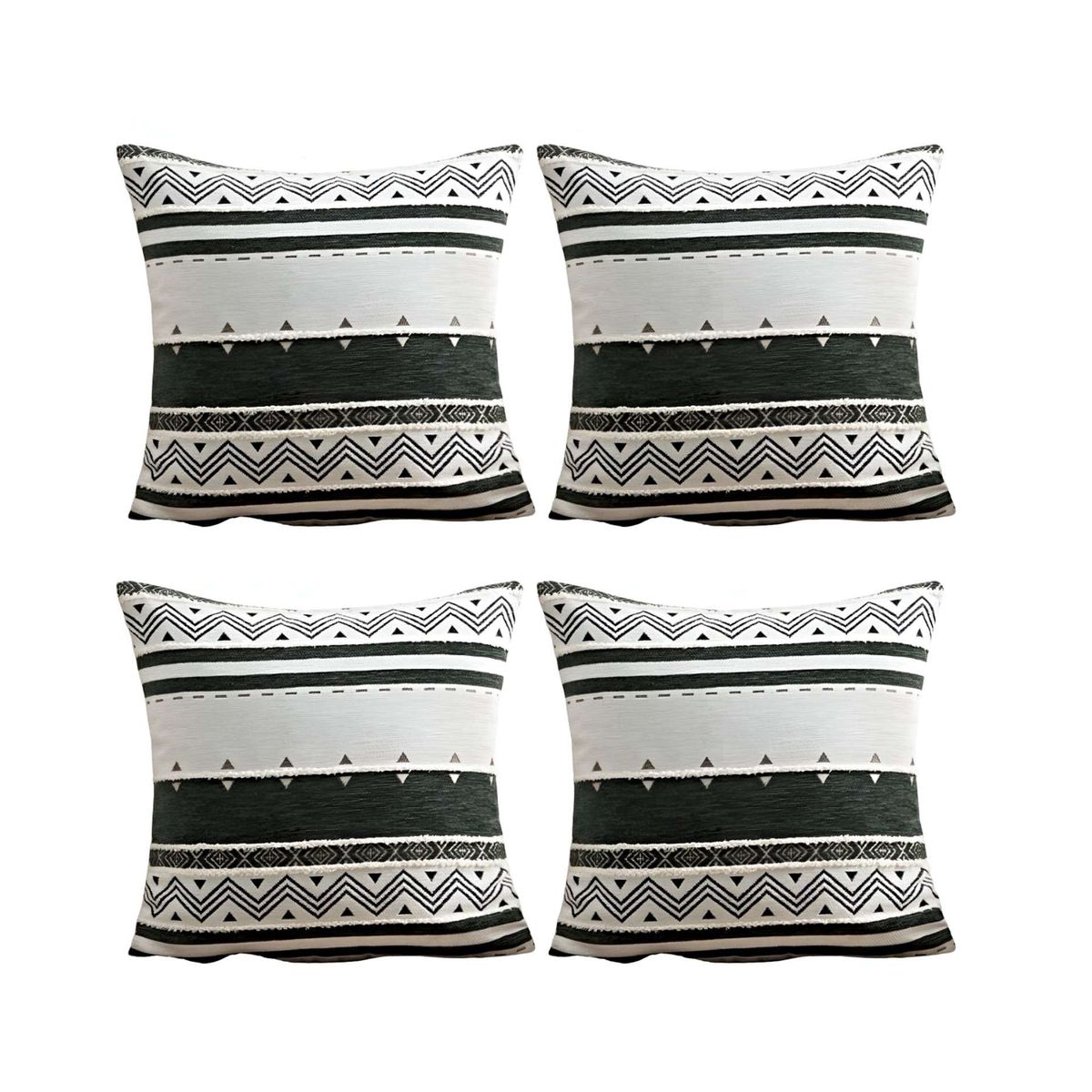 GENERICO - JUEGO DE 4 FUNDAS DE COJINES DISEÑO CHENILLE MANDALA A2…