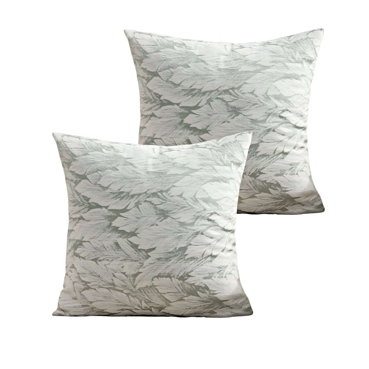 GENERICO - JUEGO DE 2 FUNDAS DE COJINES DISEÑO HOJA 45CM X 45 CM A4