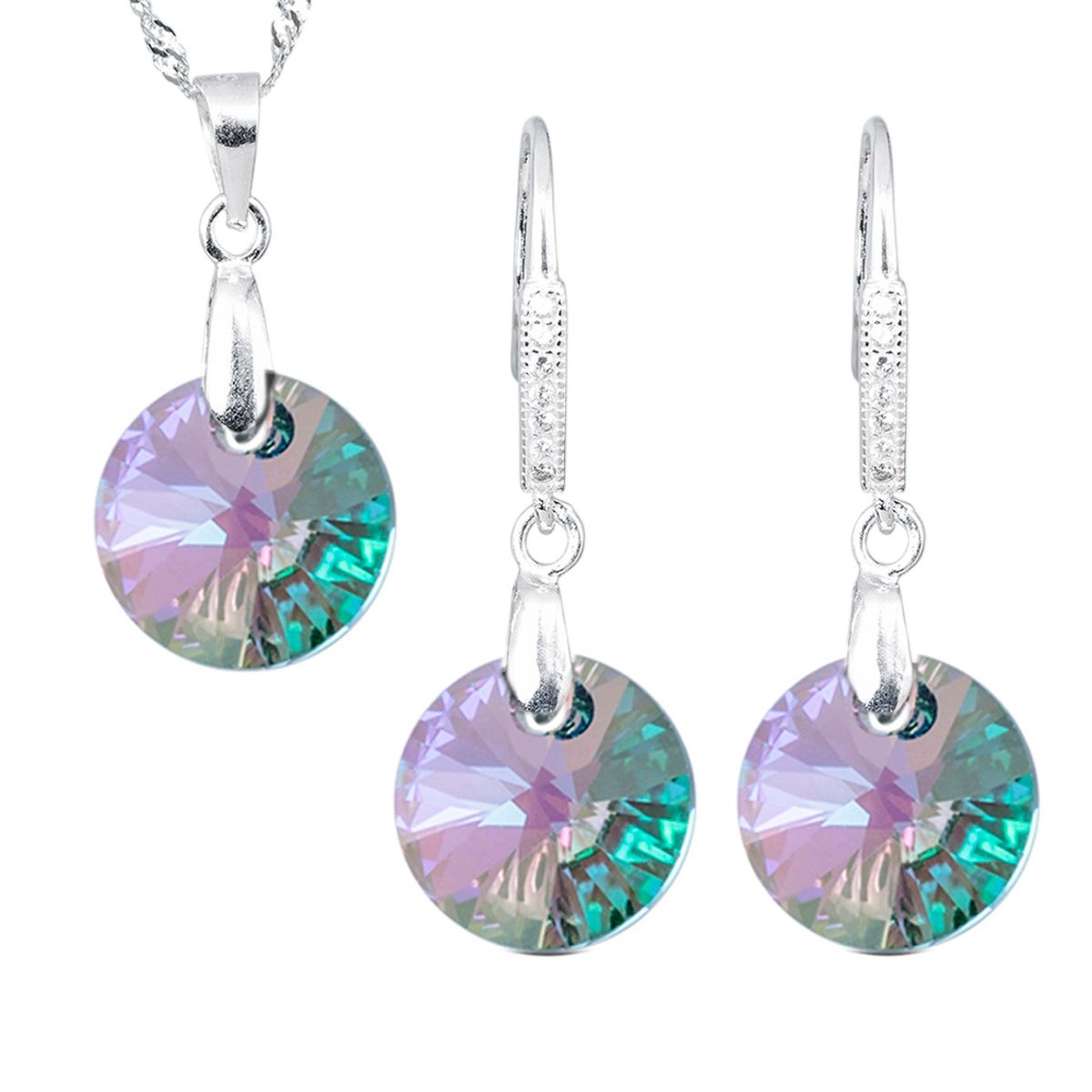 JOYAS MONTERO - Conjunto Madrid Plata 925 creado con cristales de Swarovski®