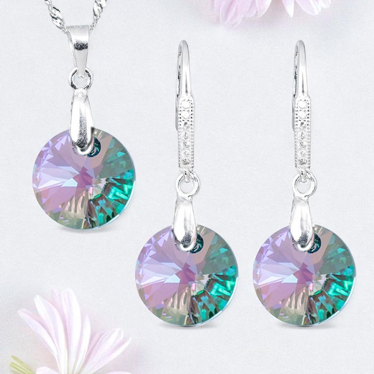 JOYAS MONTERO - Conjunto Madrid Plata 925 creado con cristales de Swarovski®