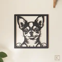 GENERICO - Cuadro Decorativo de Perro Chihuahua 30x30 cm
