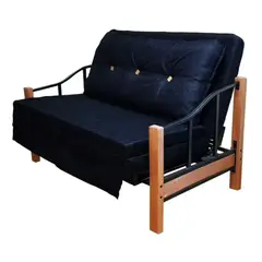 RECUTEX - SOFA CAMA RANCO-NEGRO