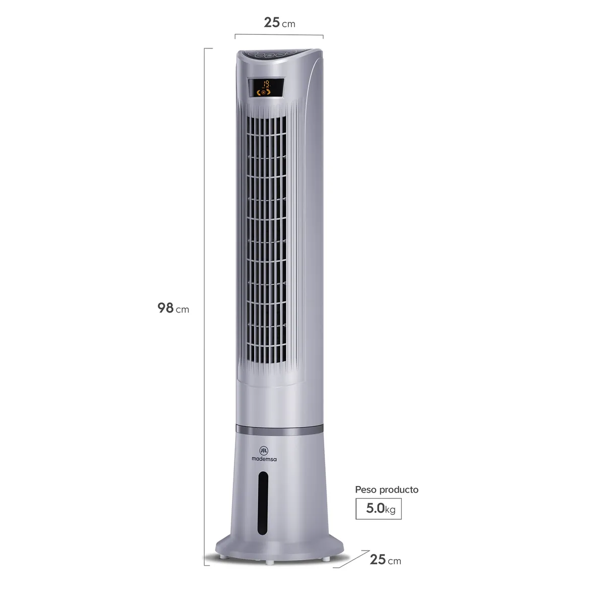 MADEMSA - Enfriador De Aire De Torre Mademsa 45w Control Remoto Tfm10