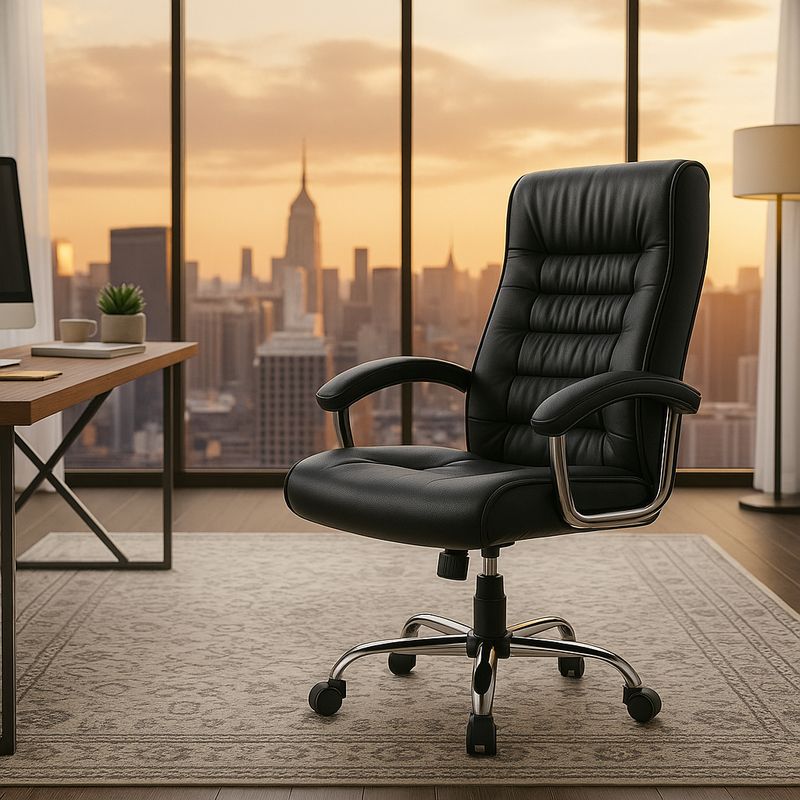 SPACE HOME - Silla Magnum Ejecutiva de Oficina Ergonomica Negra