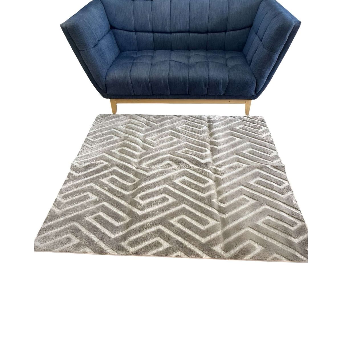 GENERICO - ALFOMBRA LIVING DISEÑO ELEGANTE 160X200CM BEIGE OSCURO