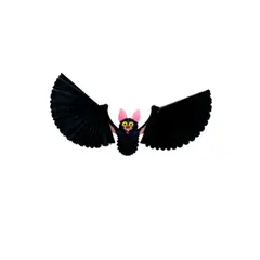 GENERICO - Guirnalda Halloween Alas Murcielago 46 Cm