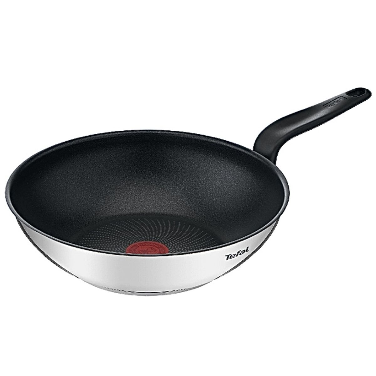 TEFAL - Wok 28 cm Acero Inoxidable Primary Tefal Francés Color Plateado