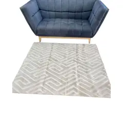 GENERICO - ALFOMBRA LIVING COMEDOR DISEÑO ELEGANTE 160X200CM BEIGE CLARO