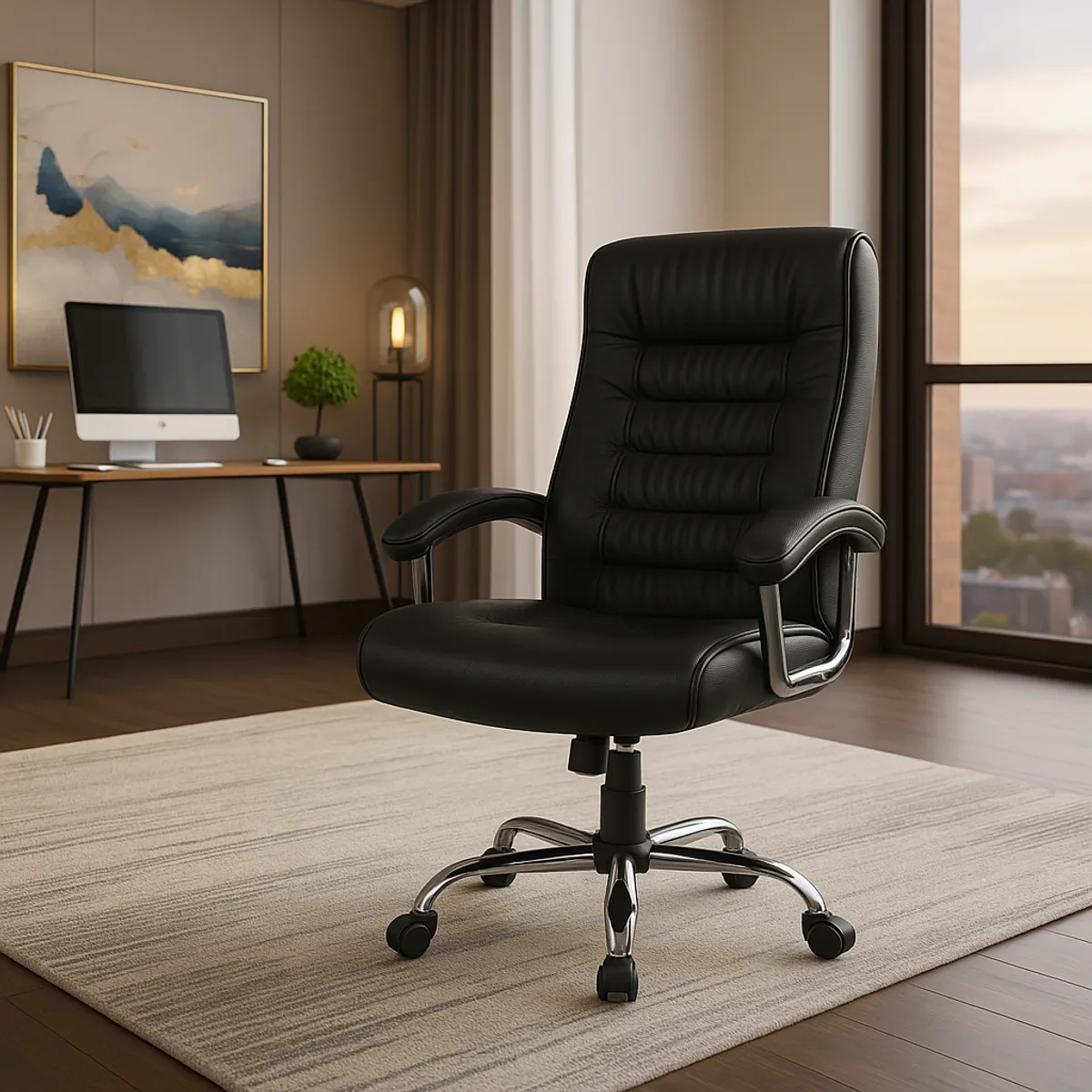 SPACE HOME - Silla Magnum Ejecutiva de Oficina Ergonomica Negra
