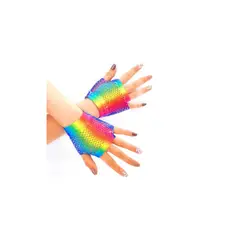 GENERICO - Guante Malla Corto Arcoiris 1 Par