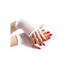 GENERICO - Guante Malla Corto Blanco 1 Par