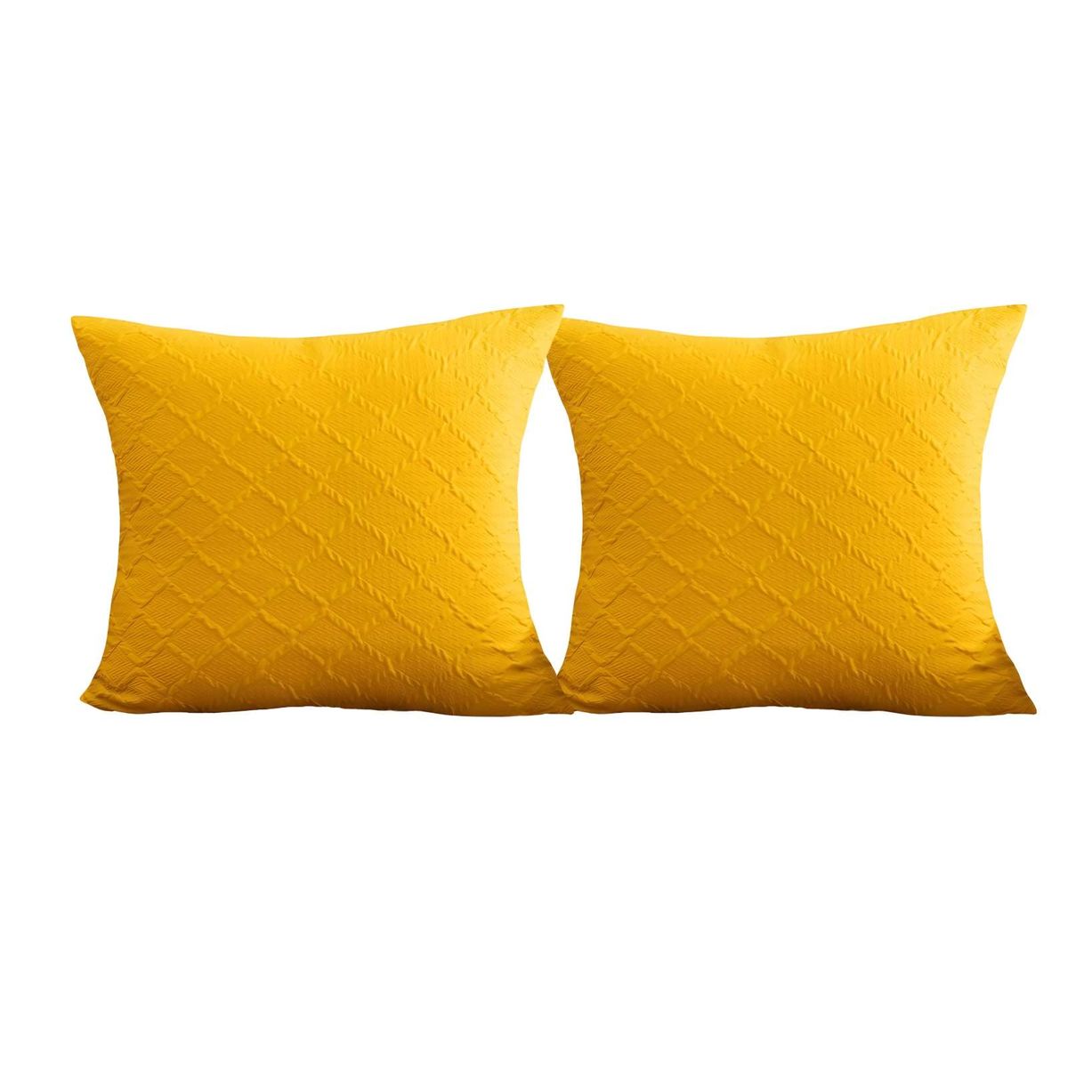 GENERICO - PACK DE 2 FUNDAS DE TERCIOPELO TRENZADO AMARILLO