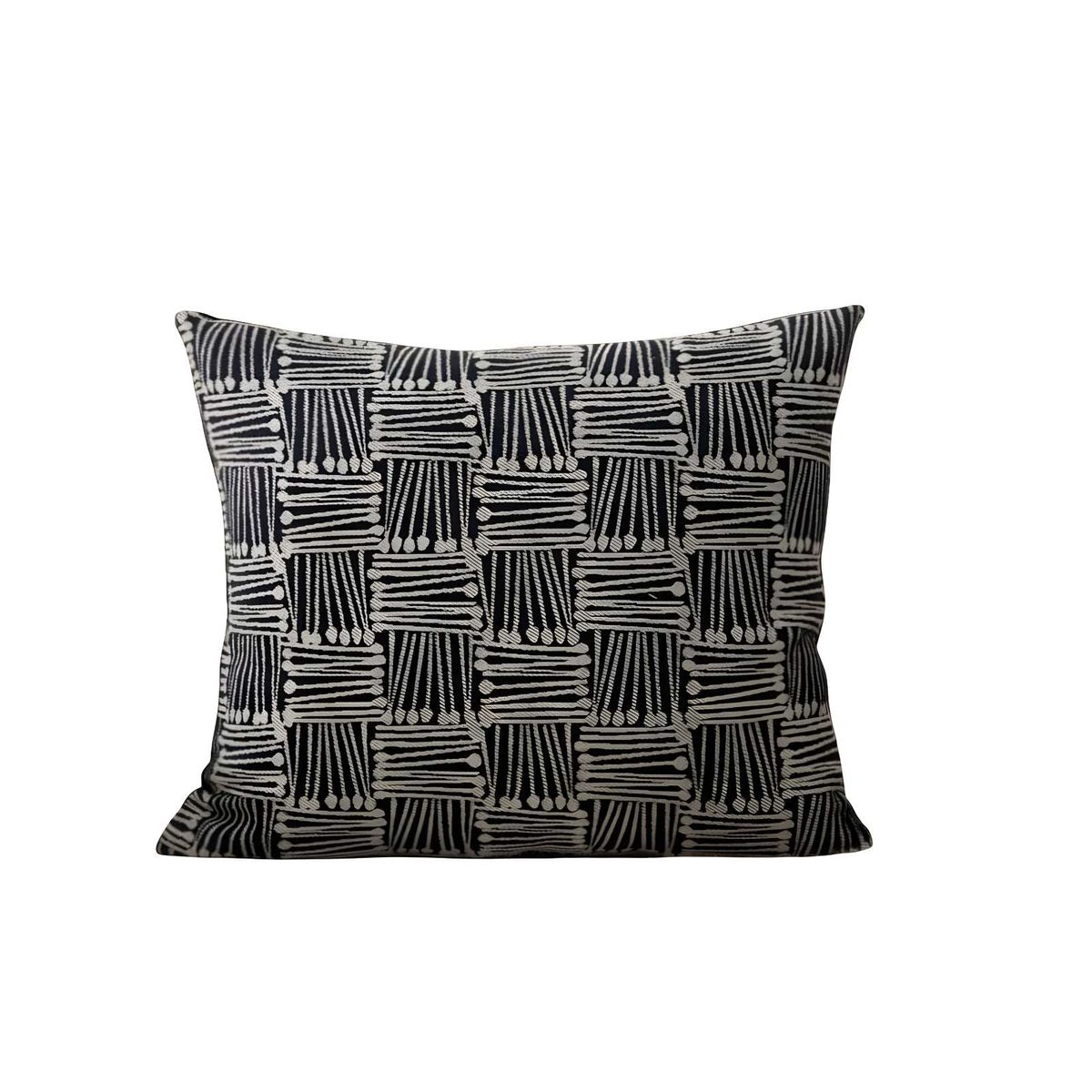 GENERICO - PACK DE 4 FUNDAS DE COJIN CUADROS NEGRO