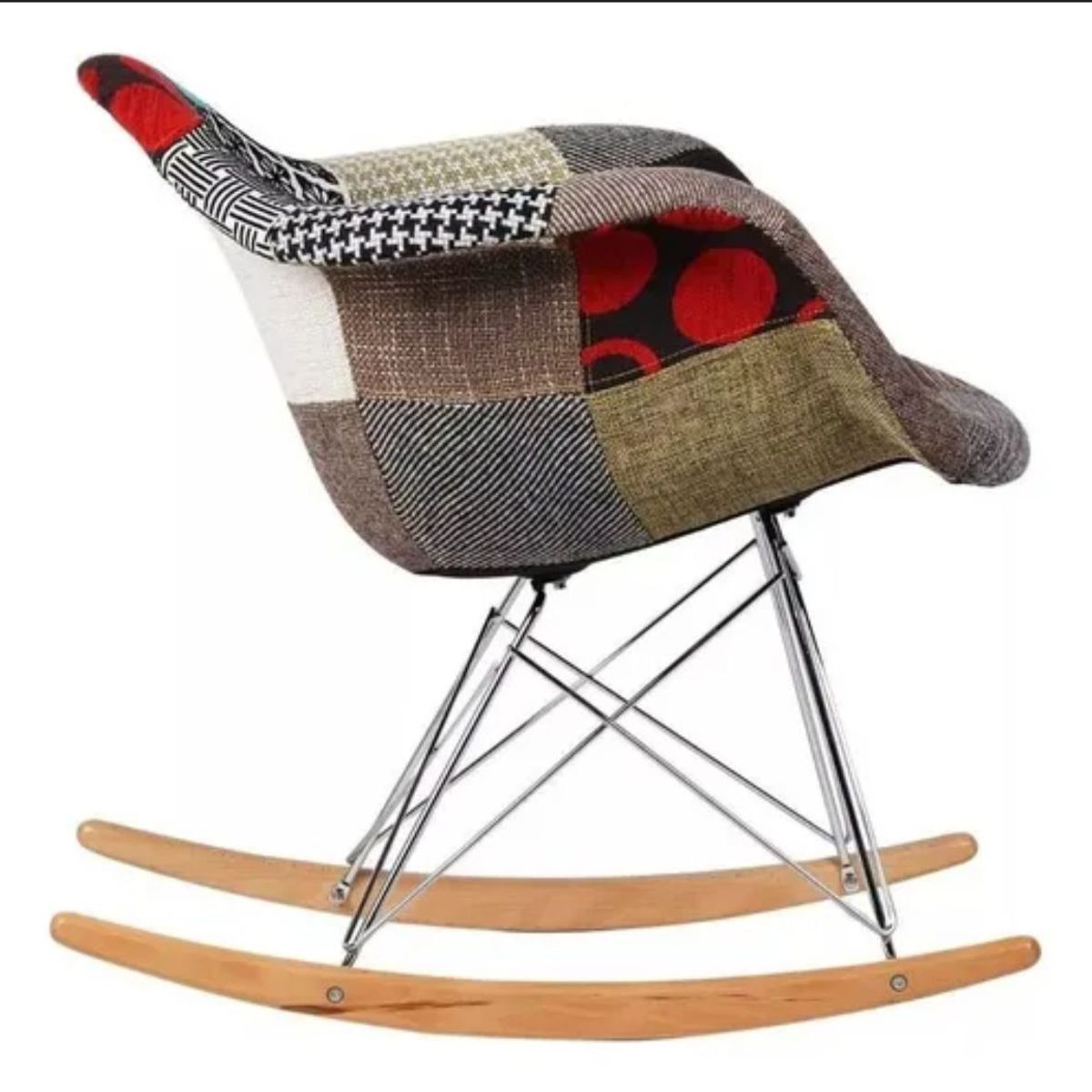 HABITA2 CHILE - Butaca con apoyabrazos Rocking - Patch Naranjete  (Mecedora)