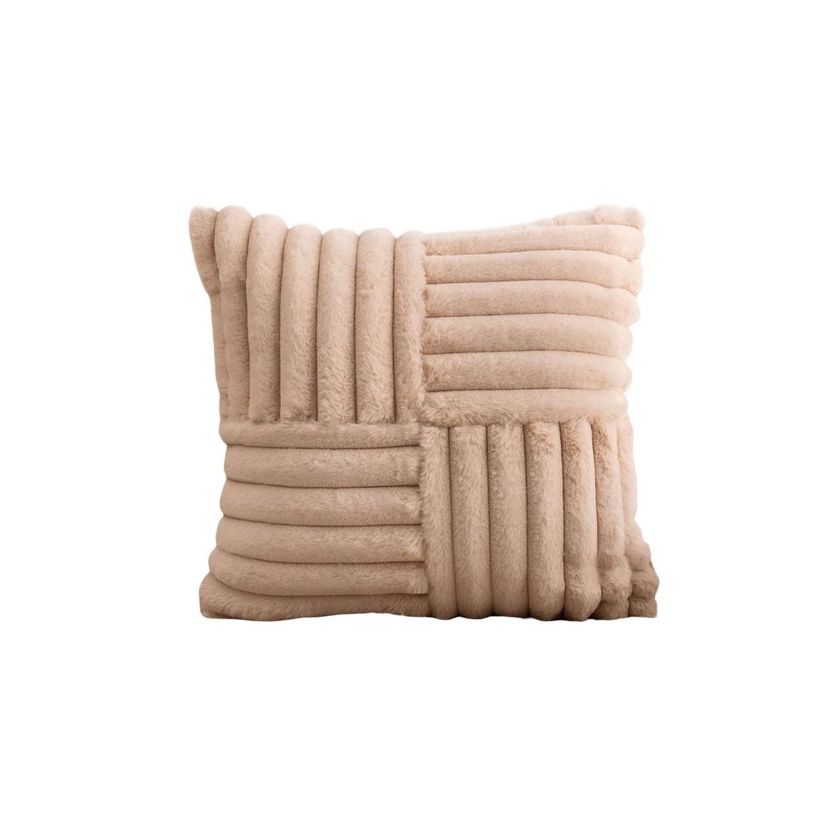 GENERICO - PACK DE 2 FUNDAS PELUDA EMPALMADA BEIGE