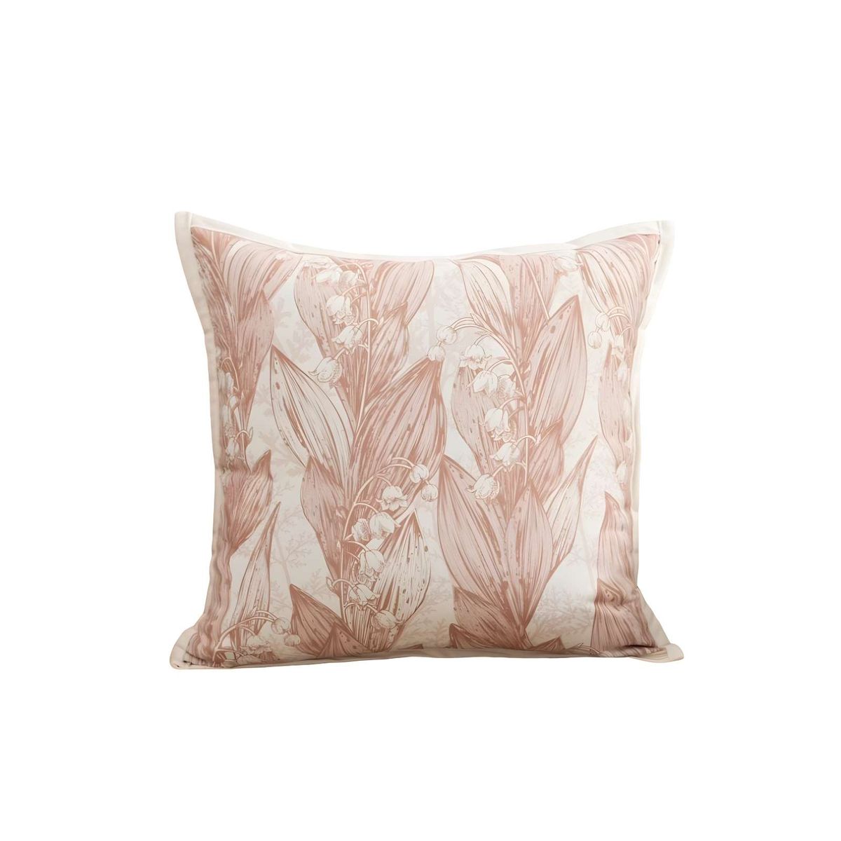 GENERICO - PACK DE 4 FUNDAS DE COJIN HOJA ROSA