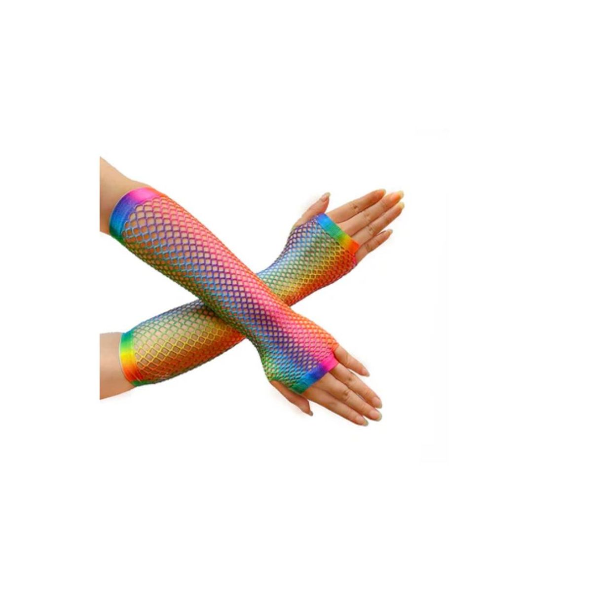 GENERICO - Guante Malla Largo Arcoiris 1 Par