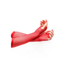 GENERICO - Guante Malla Largo Rojo 1 Par