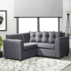 MASEL - Seccional Esquinero Recife tela Gris oscuro 160x160x78