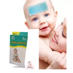 GENERICO - 12 unidades Parche Gel frio Ayuda a bajar la fiebre y dolores de cabeza