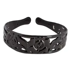 BIJOUTERIA LB20 SPA - Cintillo Diadema Mediano Rígido Cabello Diseño 4 - Negro