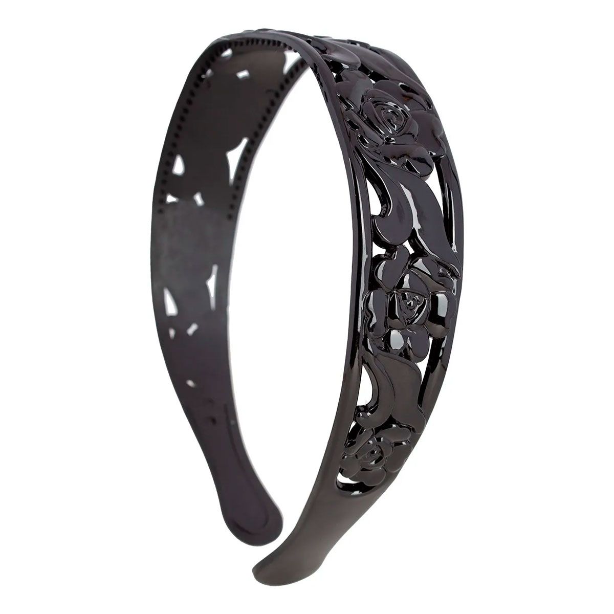 BIJOUTERIA LB20 SPA - Cintillo Diadema Mediano Rígido Cabello Diseño 4 - Negro