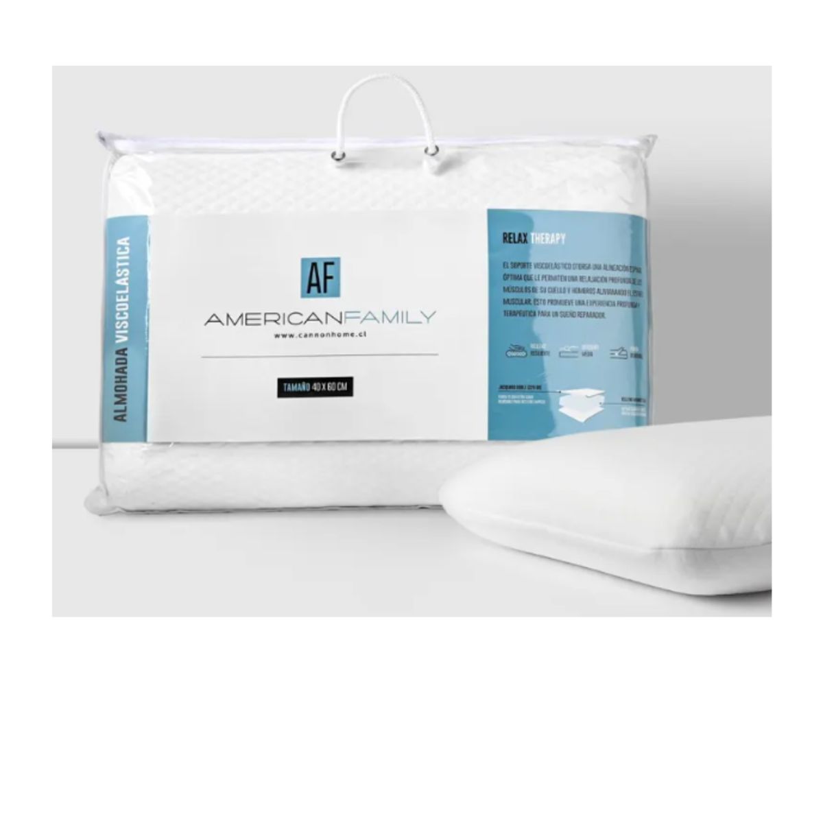 AMERICAN FAMILY - Almohada Viscoelástica 40x60 cm American Family