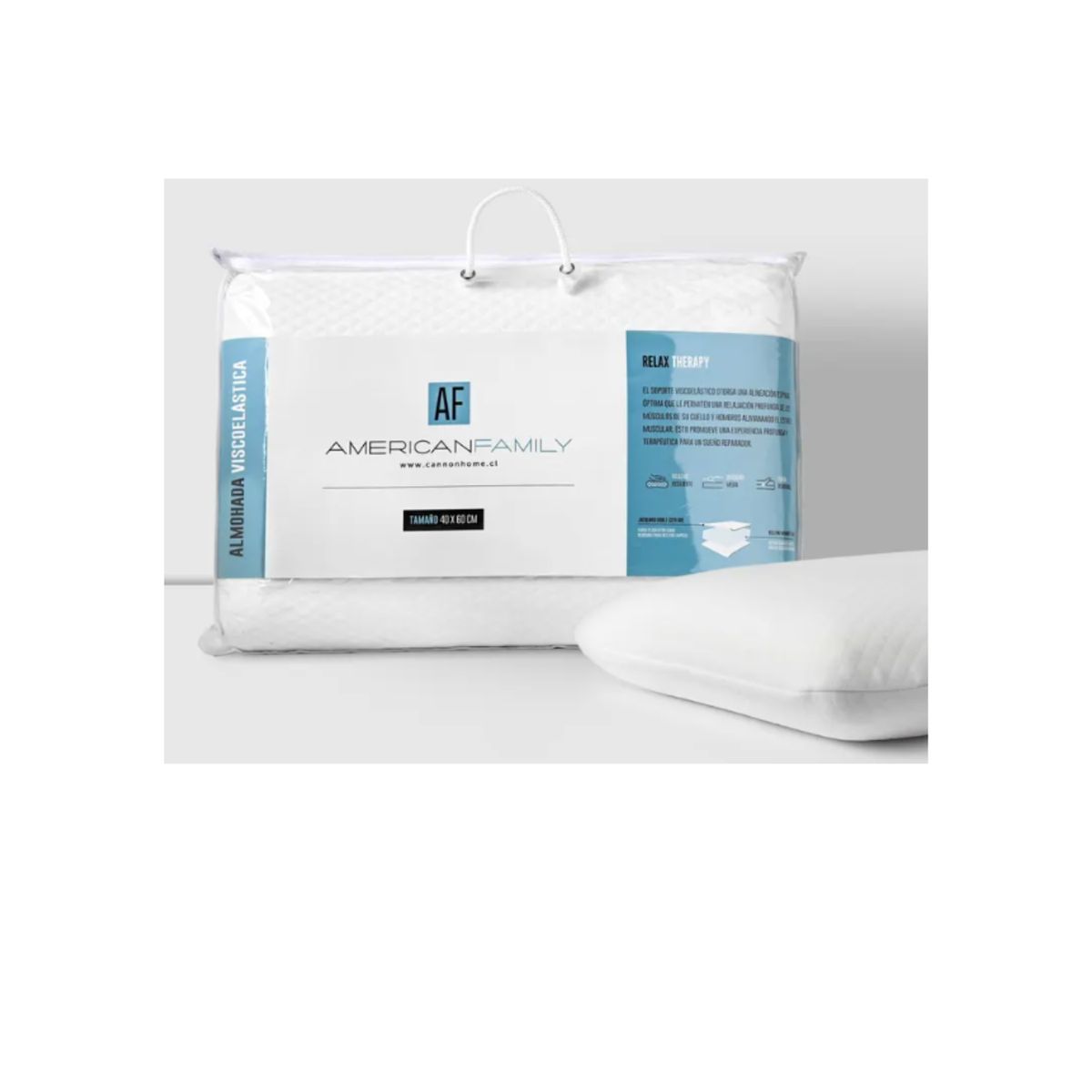 AMERICAN FAMILY - Almohada Viscoelástica 40x60 cm American Family