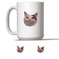Taza Tazón de meme de gato sonriente