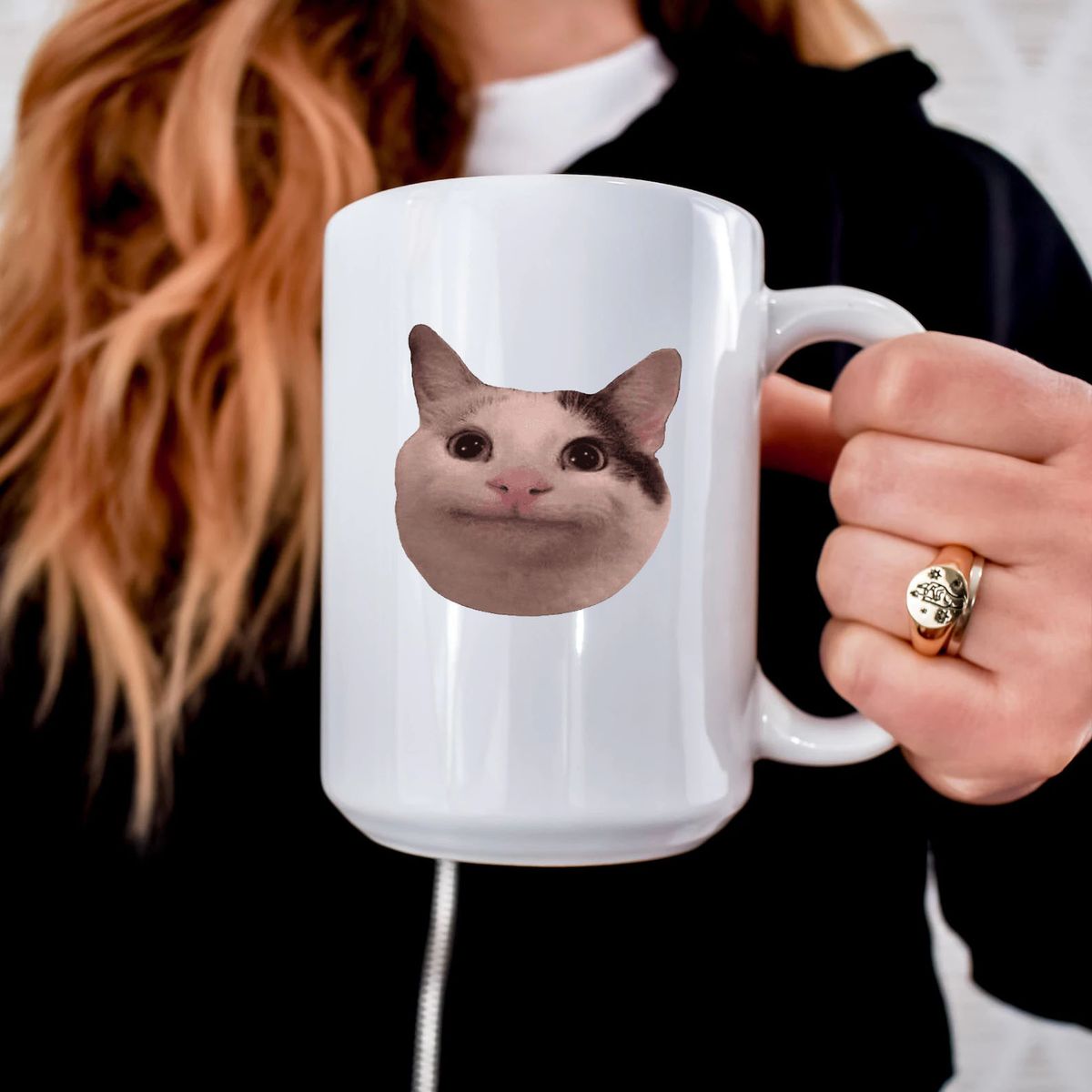 SM - Taza Tazón de meme de gato sonriente