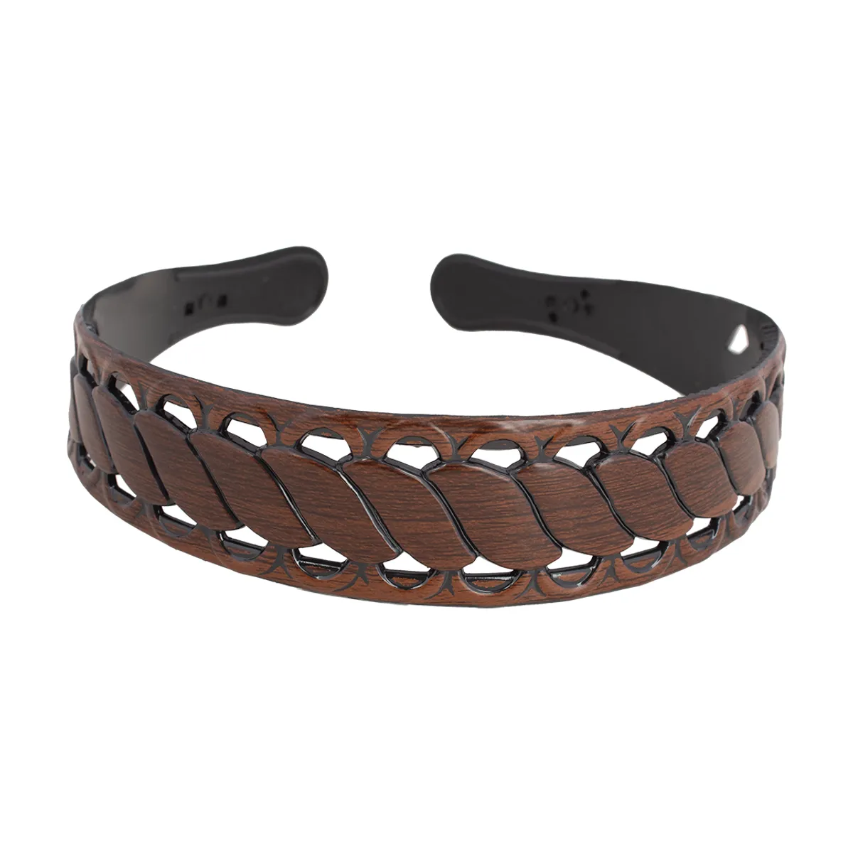 BIJOUTERIA LB20 SPA - Cintillo Diadema Mediano Rígido Cabello Diseño 3 - Marrón