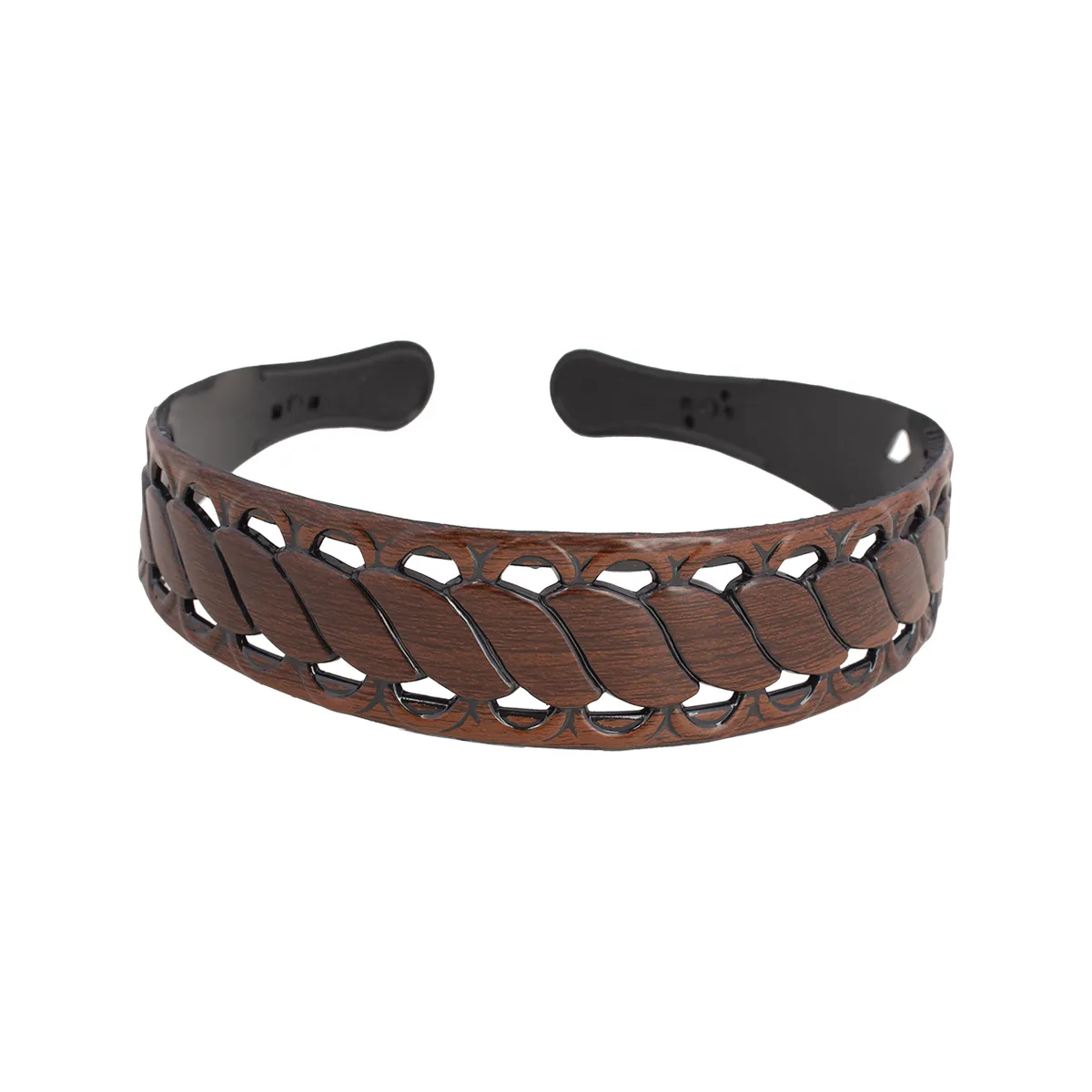 BIJOUTERIA LB20 SPA - Cintillo Diadema Mediano Rígido Cabello Diseño 3 - Marrón
